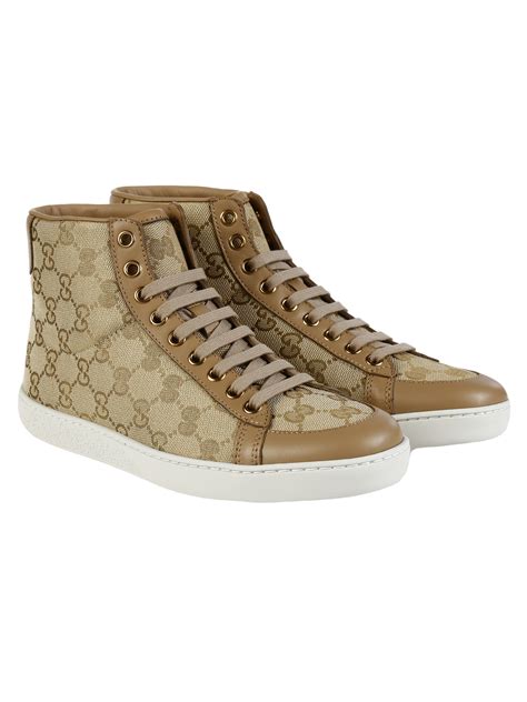 gucci high top sneakers beige.